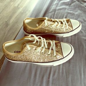 Gold Glitter Converse Sneakers